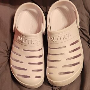 NWT Nautica White Eva Clogs Slip-On Ventilated Comfort